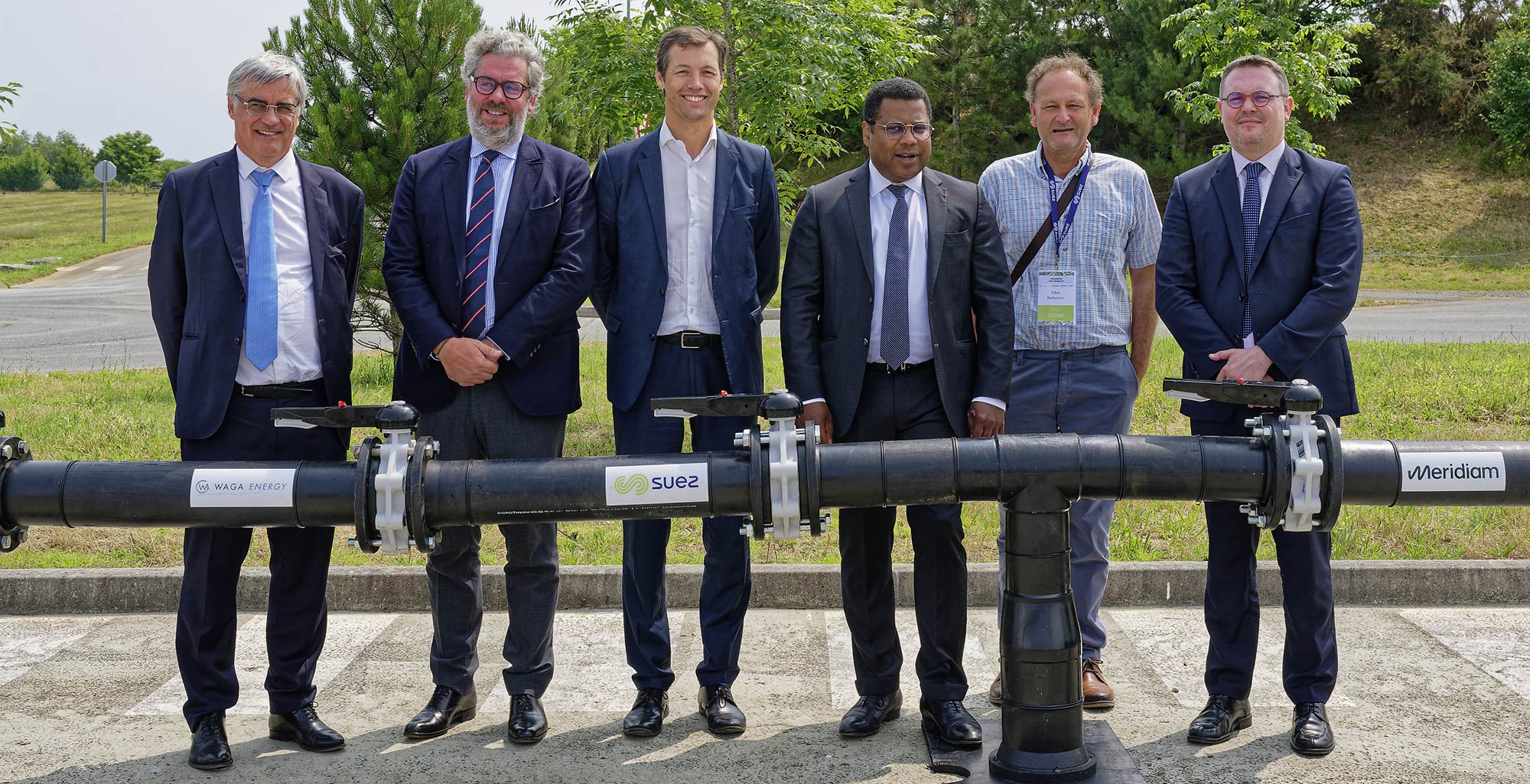 Transition écologique : SUEZ, Waga Energy, Meridiam et GRDF inaugurent une unité de production de biométhane en Dordogne ©Anne-Lanta