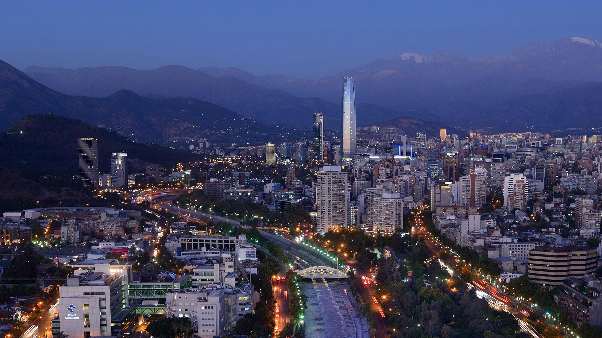 Santiago-Chili-Ville-nuit