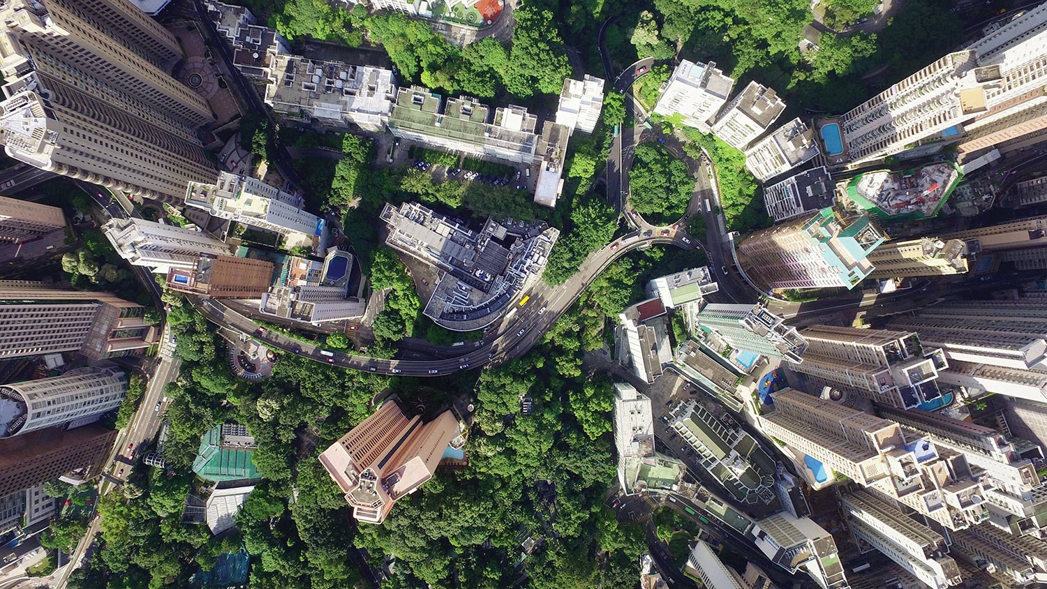 Vue aérienne d'une ville 