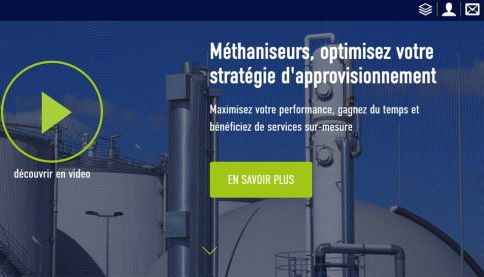 Screenshot Organix digital marketplace in France