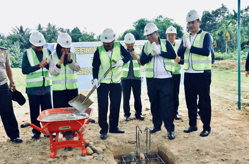 Ground breaking ceremony of water production plant extension in Medan