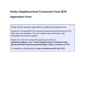 Kirkby Neighbourhood Community Fund 2019   Application form
